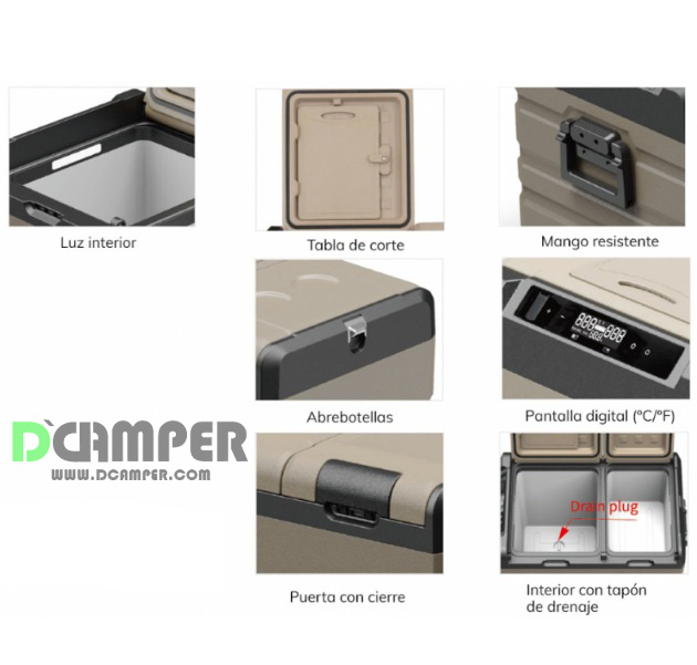 dual7 NEVERA COOLZONE DUAL 55L PORTATIL